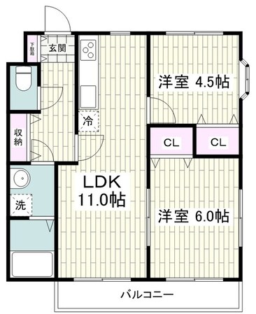 フィーノ二俣川の物件間取画像